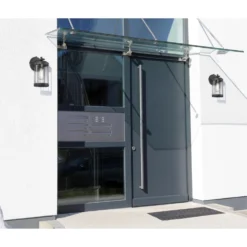 Westinghouse Lighting Kezia One Light Outdoor Wall Fixture, Textured Black And Industrial Steel Finish, Clear Glass - 1-Light