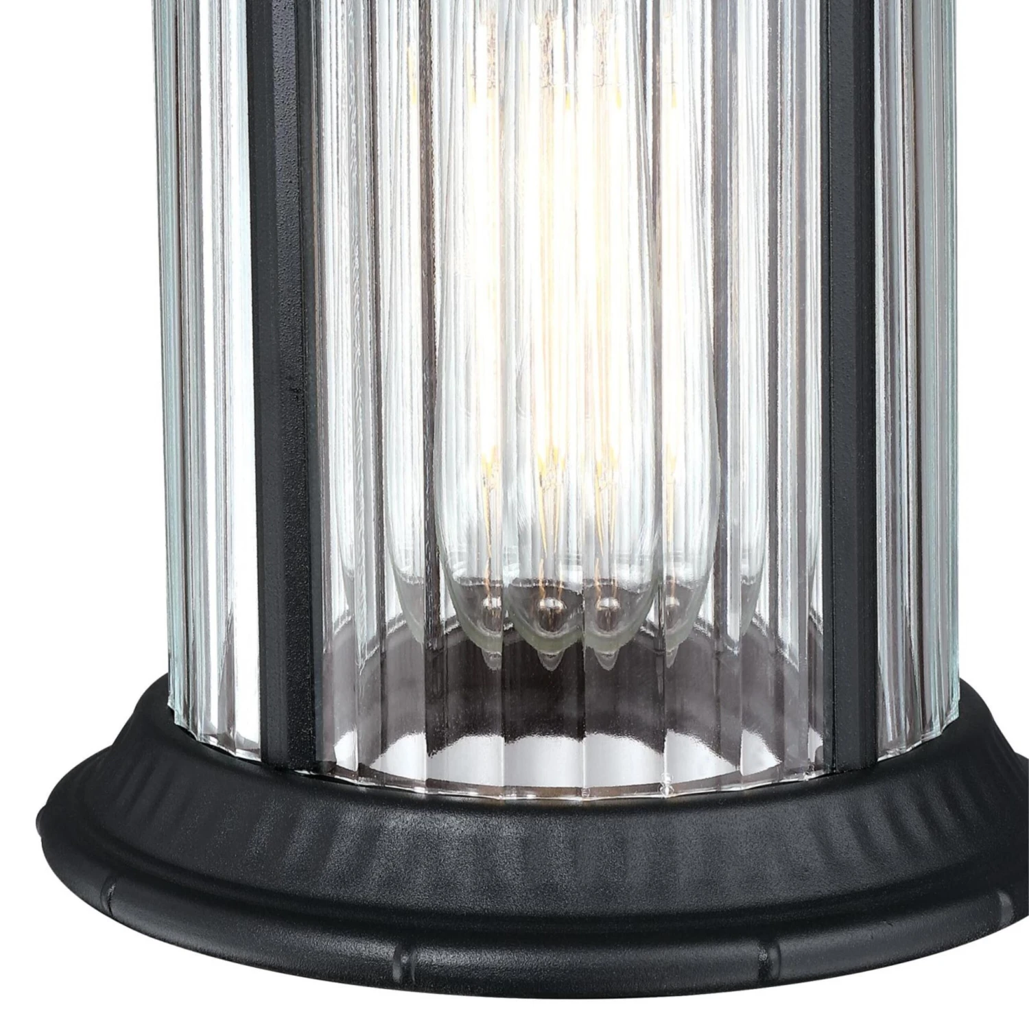 Westinghouse Lighting New Haven One Light Outdoor Wall Fixture, Textured Black Finish, Clear Ribbed Glass - 1-Light 6 Westinghouse Lighting New Haven One Light Outdoor Wall Fixture, Textured Black Finish, Clear Ribbed Glass - 1-Light - Afbeelding 6