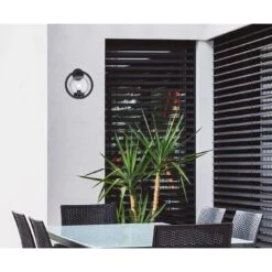 Westinghouse Lighting Palm Beach One-Light Outdoor Wall Fixture, Textured Black Finish With Clear Seeded Glass