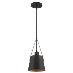 Westinghouse Lighting Pasco One Light Indoor Mini Pendant, Black-Bronze Finish With Leather Strap - 1-Light 9 Westinghouse Lighting Pasco One Light Indoor Mini Pendant, Black-Bronze Finish With Leather Strap - 1-Light -Westinghouse Westinghouse Lighting Pasco One Light Indoor Mini Pendant2C Black Bronze Finish with Leather Strap 2 scaled