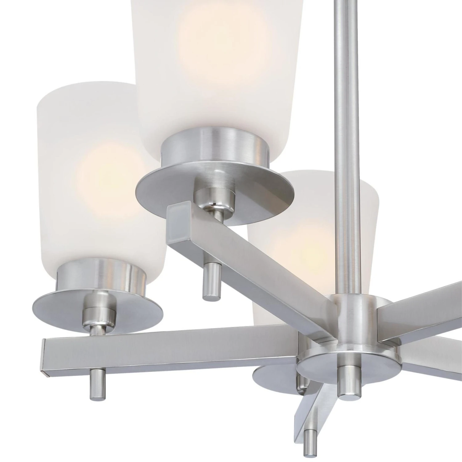 Westinghouse Lighting Reynaldo Five Light Indoor Chandelier, Brushed Nickel Finish - 5-Light 5 Westinghouse Lighting Reynaldo Five Light Indoor Chandelier, Brushed Nickel Finish - 5-Light - Afbeelding 5