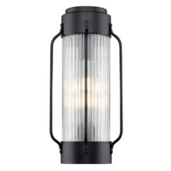 Westinghouse Lighting Rosa One-Light Outdoor Wall Fixture, Textured Black Finish With Clear Ribbed Glass -Westinghouse Westinghouse Lighting Rosa One Light Outdoor Wall Fixture2C Textured Black Finish with Clear Ribbed Glass 3 scaled
