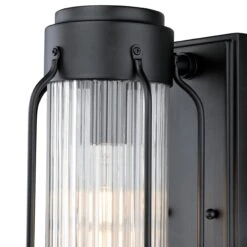 Westinghouse Lighting Rosa One-Light Outdoor Wall Fixture, Textured Black Finish With Clear Ribbed Glass -Westinghouse Westinghouse Lighting Rosa One Light Outdoor Wall Fixture2C Textured Black Finish with Clear Ribbed Glass 4 scaled