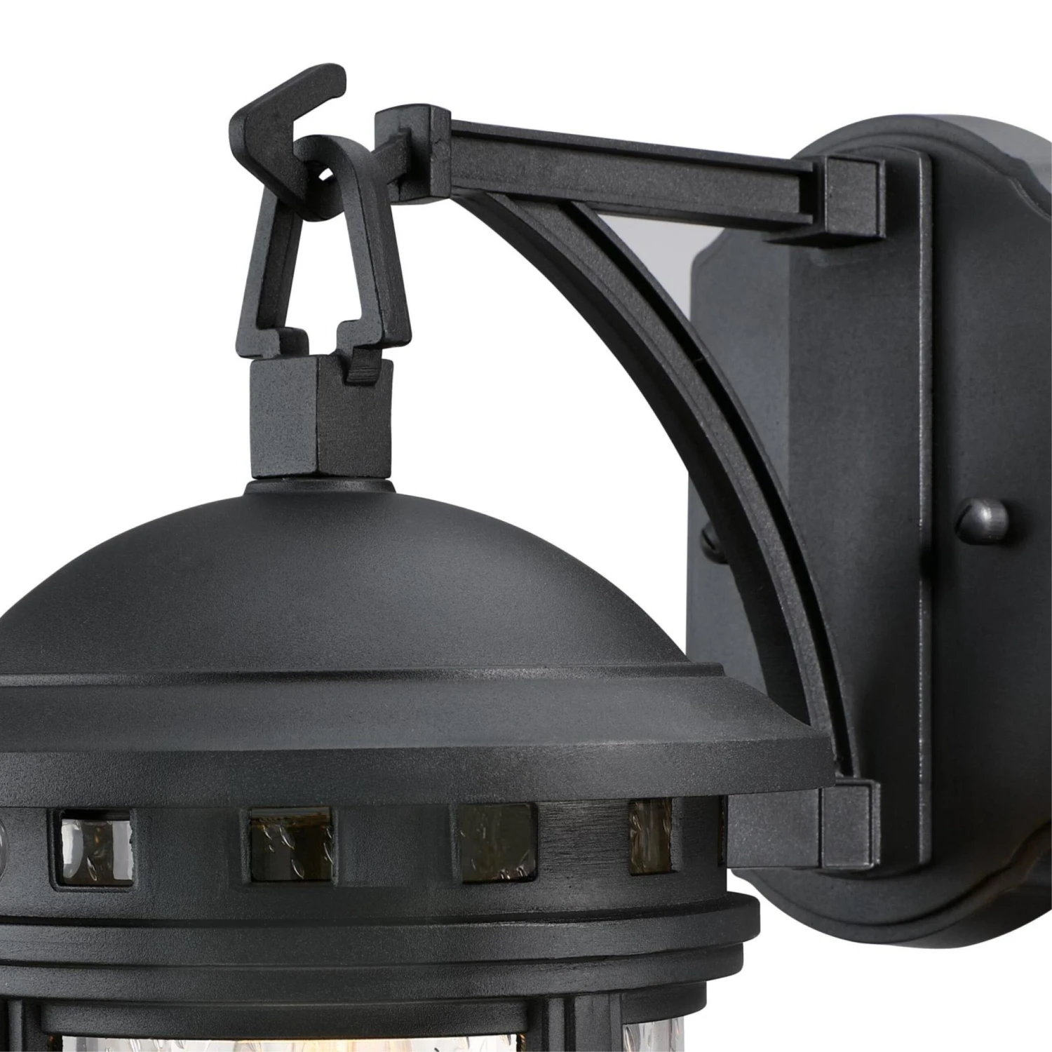 Westinghouse Lighting Sargut One-Light Outdoor Wall Fixture, Textured Black Finish With Clear Seeded Glass 4 Westinghouse Lighting Sargut One-Light Outdoor Wall Fixture, Textured Black Finish With Clear Seeded Glass - Afbeelding 4