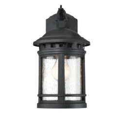 Westinghouse Lighting Sargut One-Light Outdoor Wall Fixture, Textured Black Finish With Clear Seeded Glass -Westinghouse Westinghouse Lighting Sargut One Light Outdoor Wall Fixture2C Textured Black Finish with Clear Seeded Glass 4 scaled