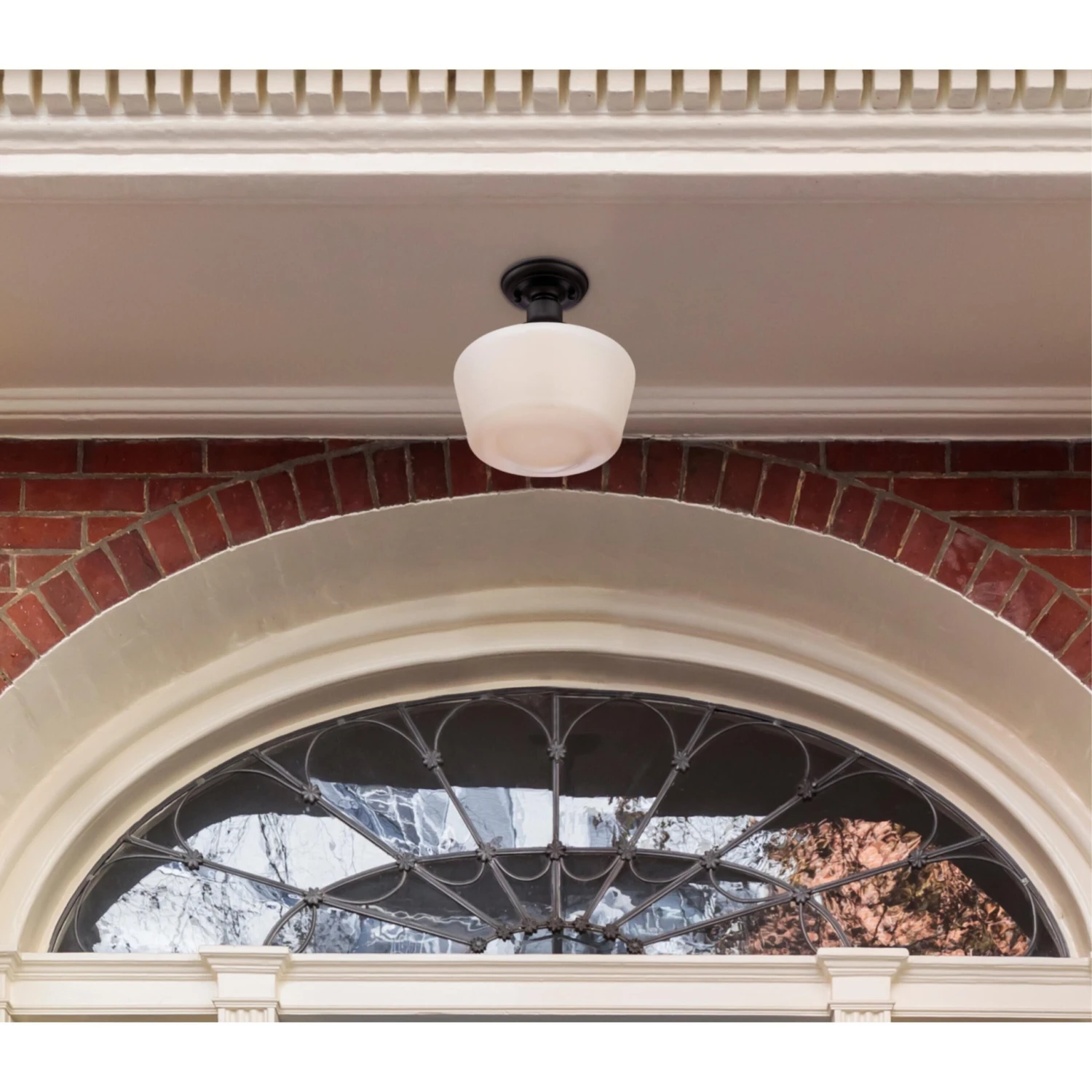 Westinghouse Lighting Scholar 9-Inch, One-Light Outdoor Semi-Flush Mount Ceiling Fixture - 1-Light 2 Westinghouse Lighting Scholar 9-Inch, One-Light Outdoor Semi-Flush Mount Ceiling Fixture - 1-Light - Afbeelding 2