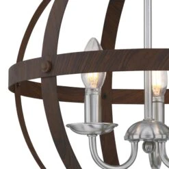 Westinghouse Lighting Stella Mira Three-Light Walnut Indoor Chandelier -Westinghouse Westinghouse Lighting Stella Mira Three Light Walnut Indoor Chandelier 3