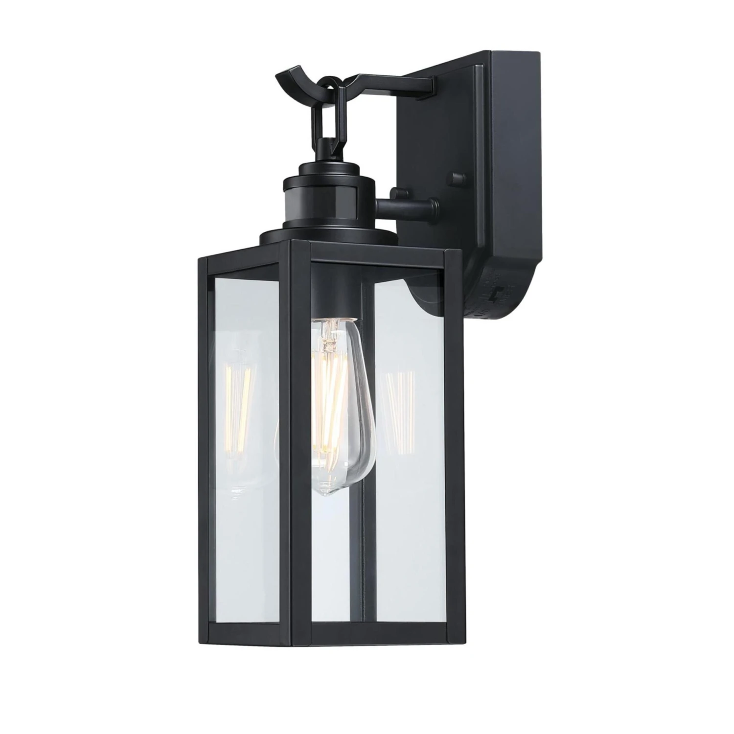 Westinghouse Lighting Victoria One Light Outdoor Wall Fixture With Motion Sensor, Matte Black Finish, Clear Glass - 1-Light 3 Westinghouse Lighting Victoria One Light Outdoor Wall Fixture With Motion Sensor, Matte Black Finish, Clear Glass - 1-Light - Afbeelding 3