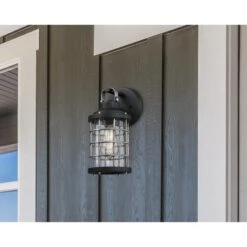 Westinghouse Lighting Villa Barone One Light Outdoor Wall Fixture, Clear Seeded Glass - 1-Light