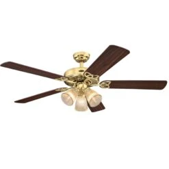 Westinghouse Lighting Vintage 52-Inch Indoor 5-Blade Ceiling Fan, Dimmable LED Light With Clear Ribbed Glass -Westinghouse Westinghouse Lighting Vintage 52 Inch Indoor 5 Blade Ceiling Fan2C Dimmable LED Light with Clear Ribbed Glass 12 scaled