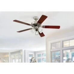 Westinghouse Lighting Vintage 52-Inch Indoor 5-Blade Ceiling Fan, Dimmable LED Light With Clear Ribbed Glass -Westinghouse Westinghouse Lighting Vintage 52 Inch Indoor 5 Blade Ceiling Fan2C Dimmable LED Light with Clear Ribbed Glass 9 scaled