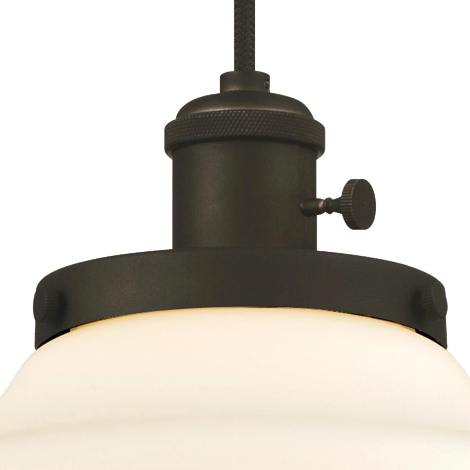 Westinghouse Lighting Wanda One-Light Indoor Mini Pendant With Turn Knob, Oil Rubbed Bronze Finish With Frosted Opal Glass 4 Westinghouse Lighting Wanda One-Light Indoor Mini Pendant With Turn Knob, Oil Rubbed Bronze Finish With Frosted Opal Glass - Afbeelding 4