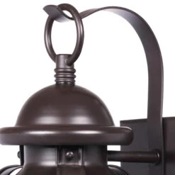 Westinghouse Weatherby One-Light Exterior Wall Lantern, Weathered Bronze Finish On Steel With Clear Glass