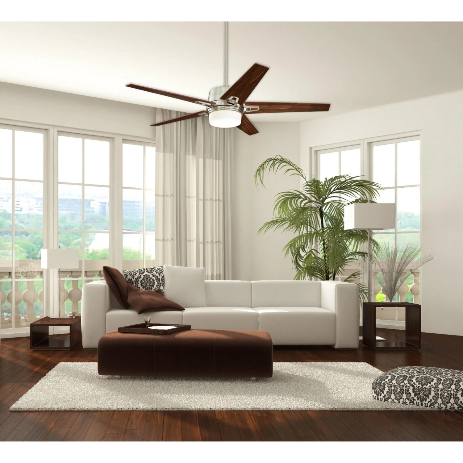 Westinghouse Zephyr 56-Inch Indoor Ceiling Fan With Dimmable LED Light Kit 2 Westinghouse Zephyr 56-Inch Indoor Ceiling Fan With Dimmable LED Light Kit - Afbeelding 2